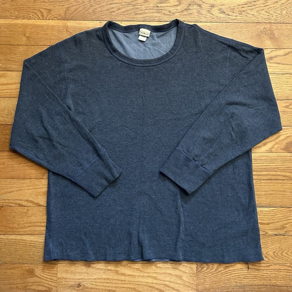 Ll Bean River Driver Thermal Wool Base Layer Long Sleeve Tee Shirt 2XL